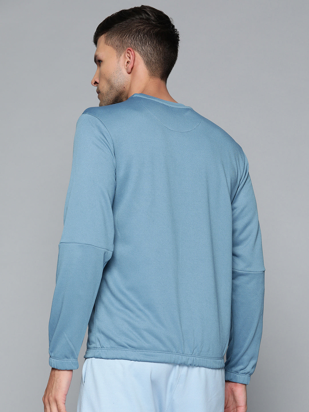 Alcis Men Blue Solid Sweatshirt