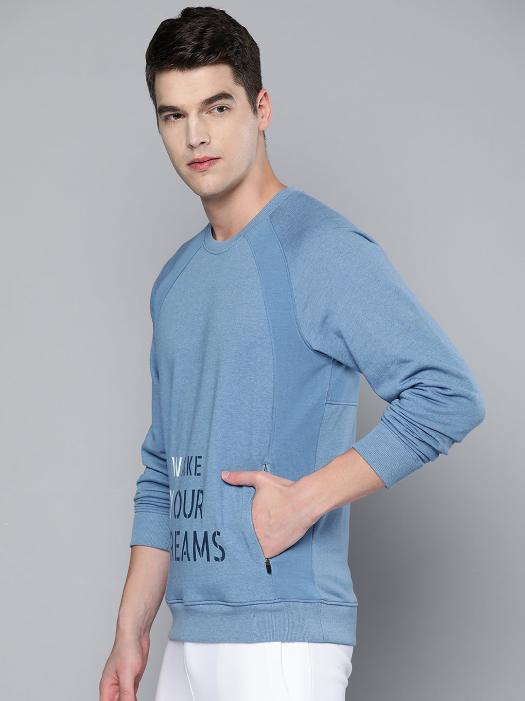 Alcis Men Blue Printed Sweatshirt