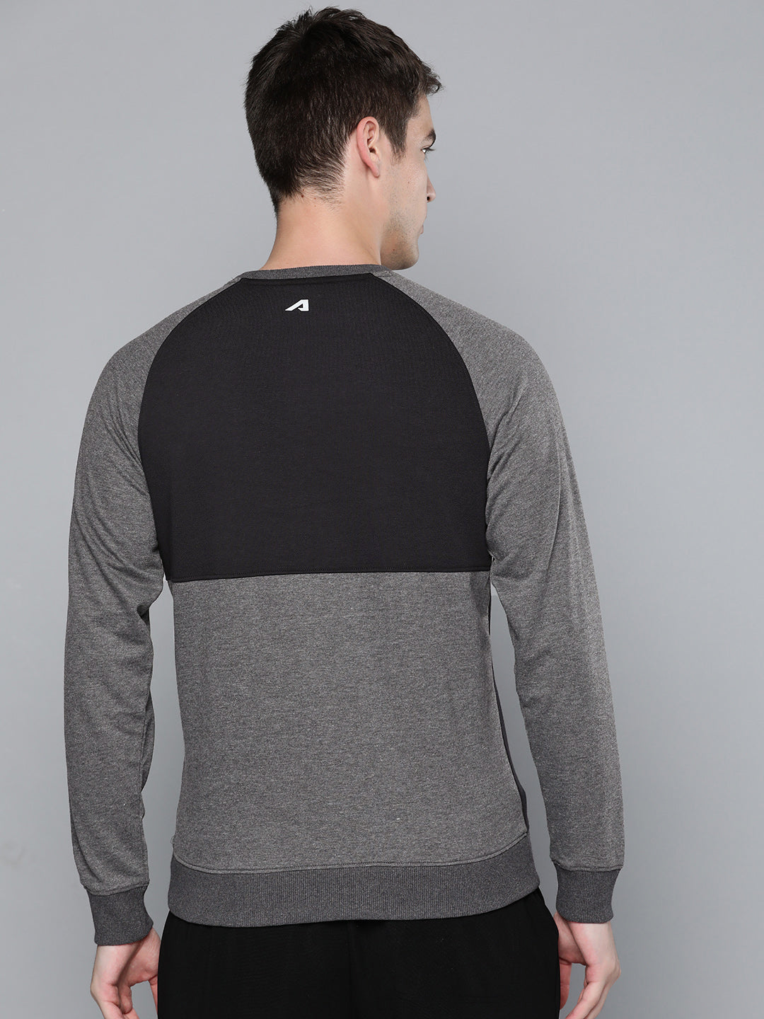 Alcis Men Charcoal Grey Printed Sweatshirt