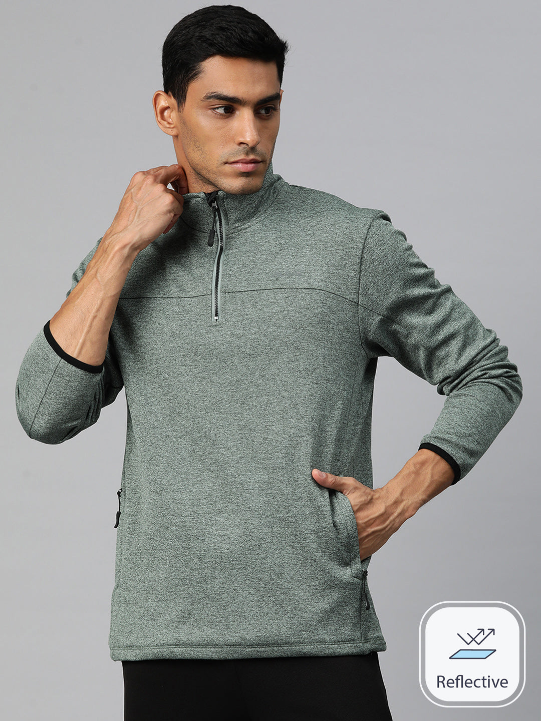 Alcis Men Self Design Sweatshirt