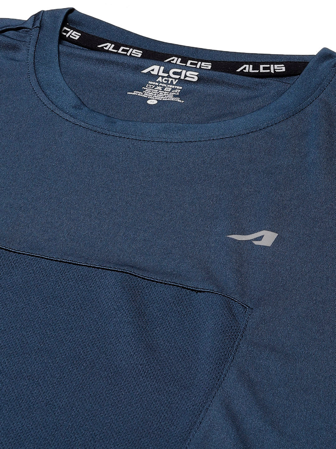 Alcis Men Navy Blue Solid T-shirt