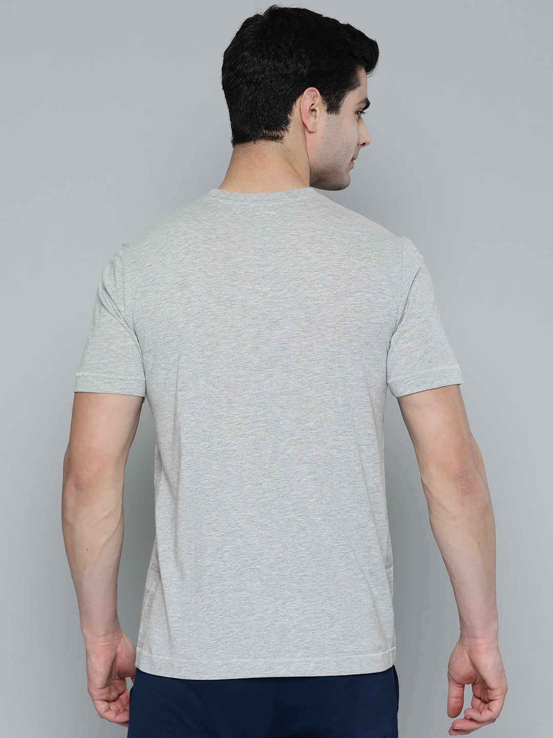 Alcis Men Grey Melange T-shirt