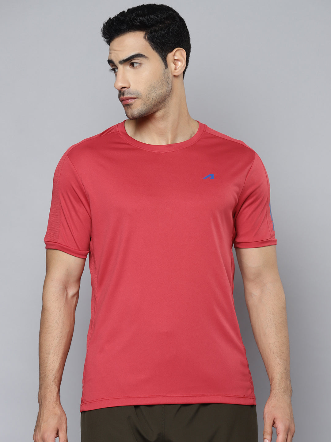 Alcis Men Red Slim Fit T-shirt
