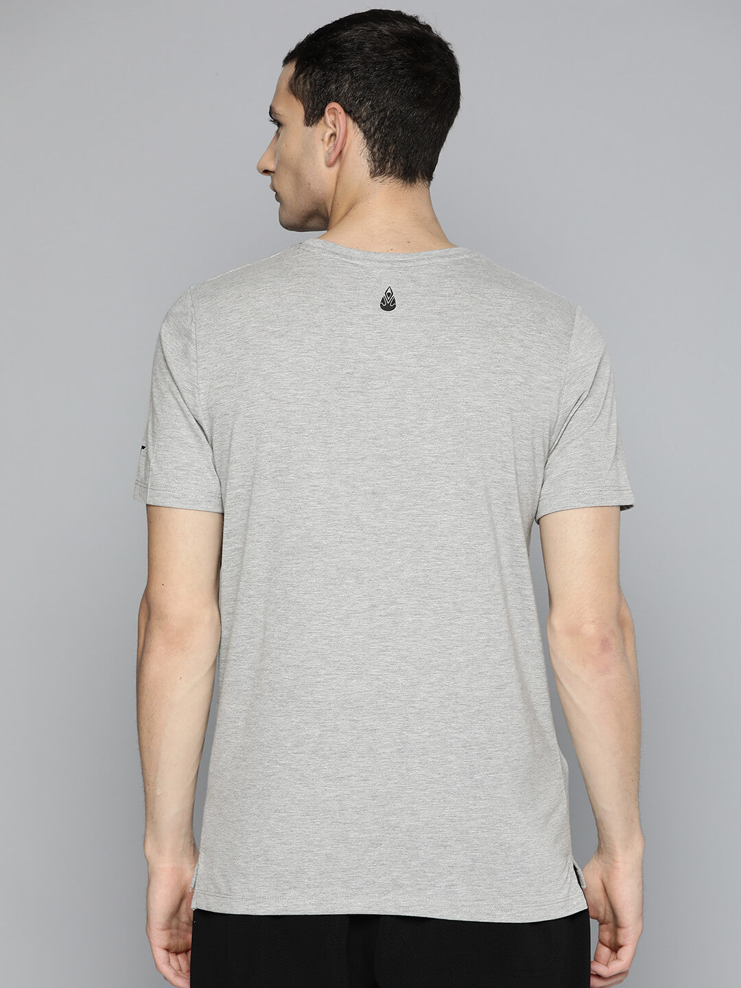Alcis Men Grey Melange  Yoga T-shirt