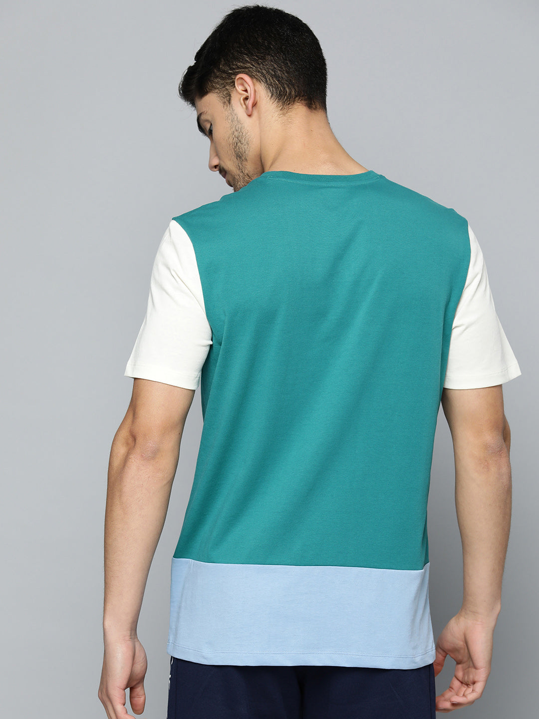 Alcis Men Colourblocked Anti Static Slim Fit Sports T-shirt