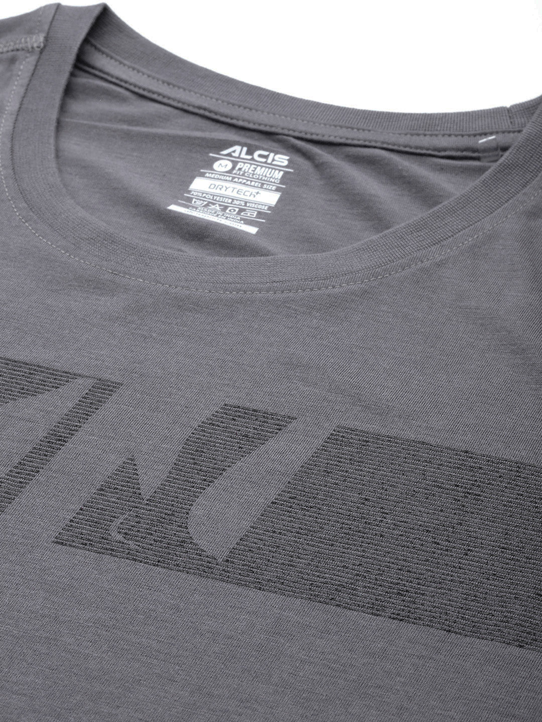 Alcis Men Typography Printed Full Sleeves Running T-shirt