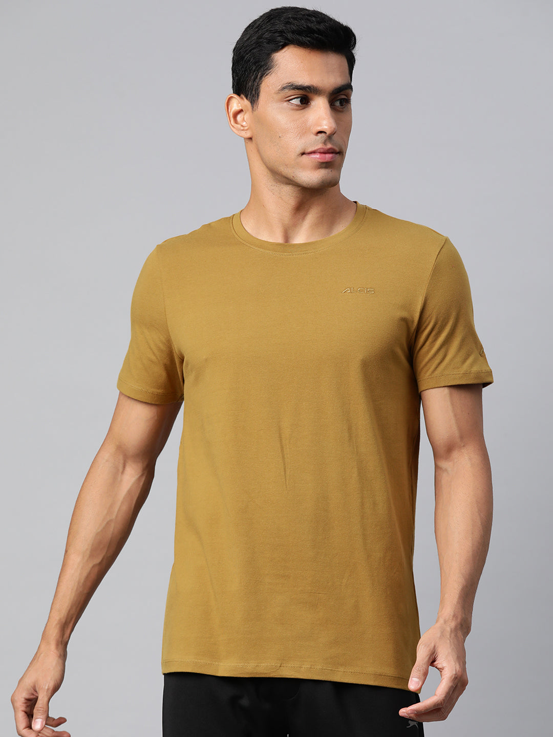 Alcis Men Solid Stretchex Slim Fit T-shirt