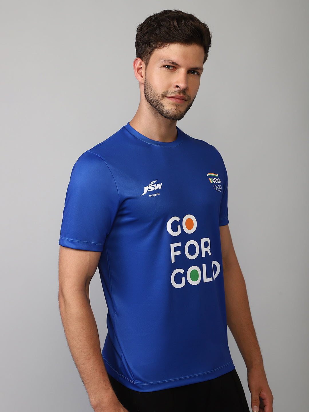 InspireGo For Gold Fan Tee - Navy Blue