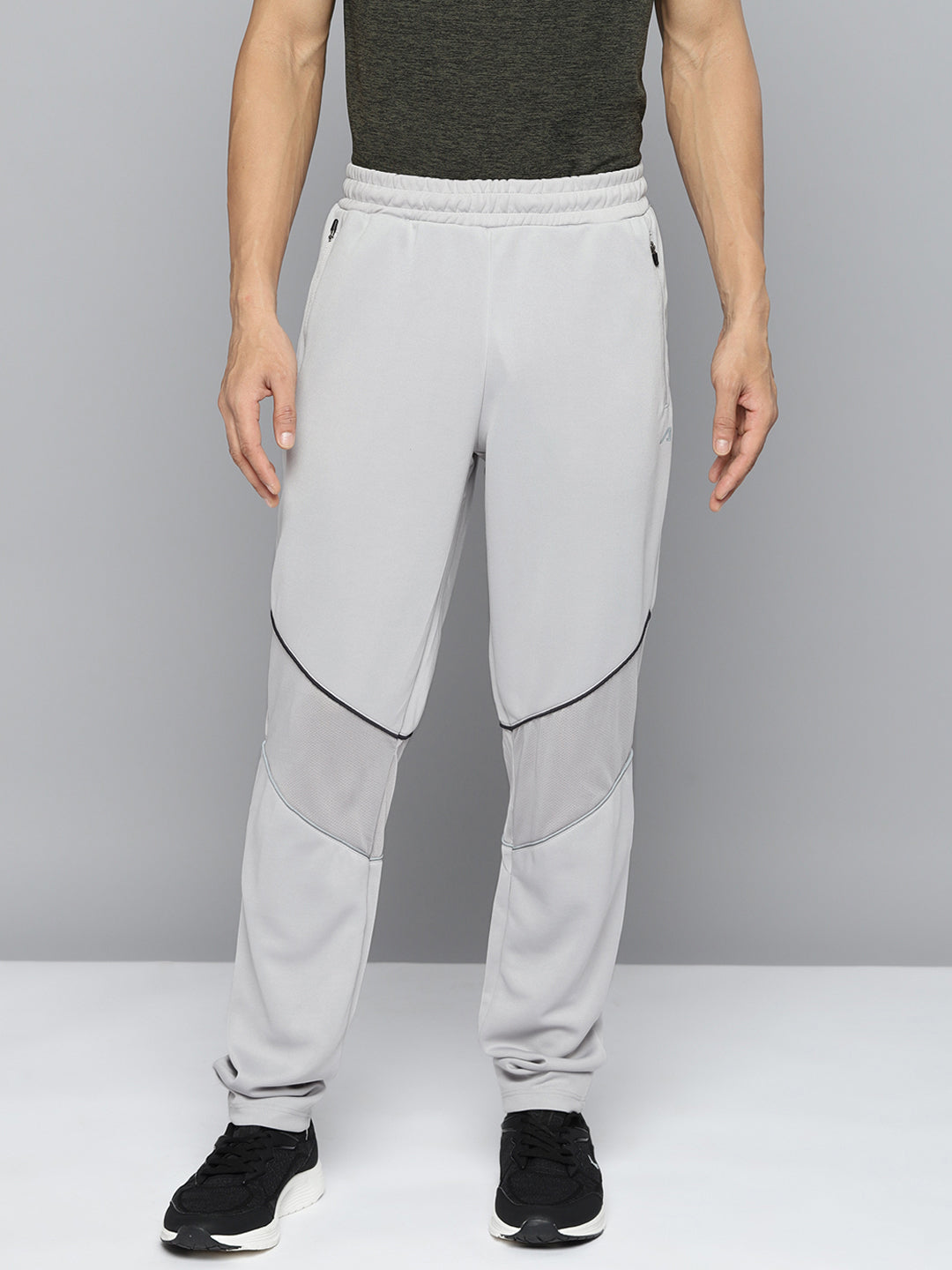 Alcis Men Grey Slim-Fit Training Track Pants