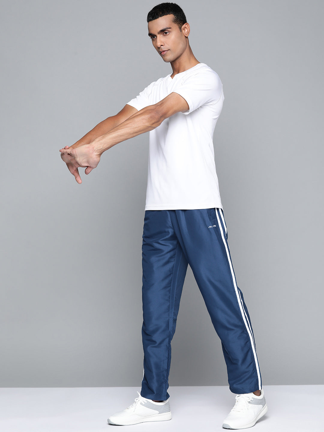 Alcis Men Blue and White Track Pants