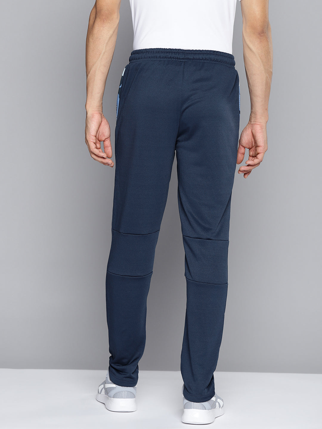 Alcis Men Navy Blue Solid Slim Fit Track Pants with Side Detail
