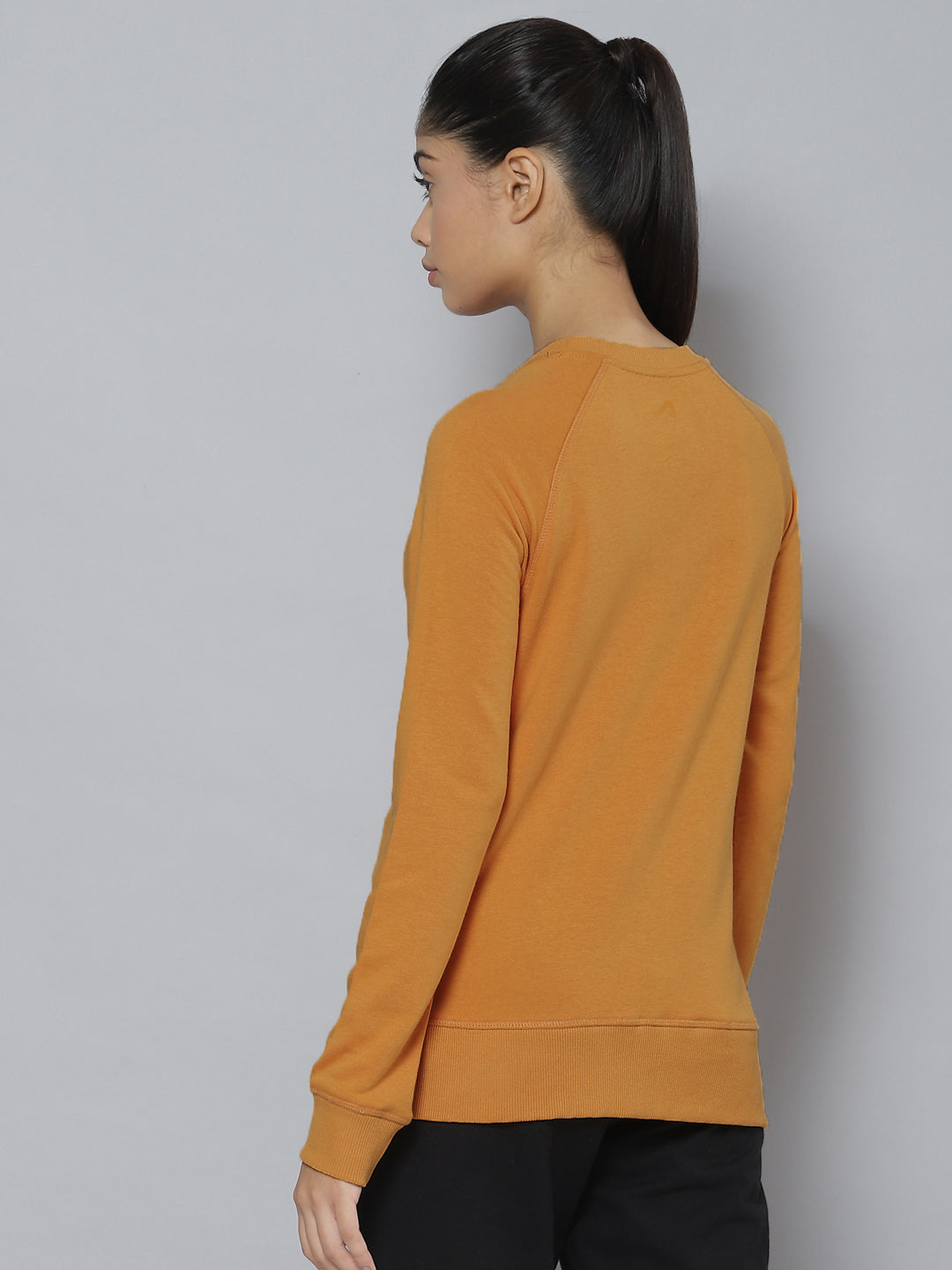 Alcis Women Orange Outdoor Knitted Sweatshirt
