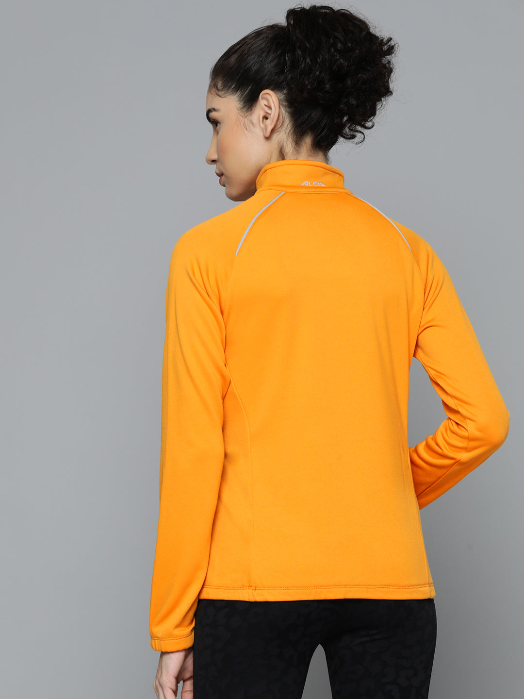 Alcis Women Orange Solid Sweatshirt