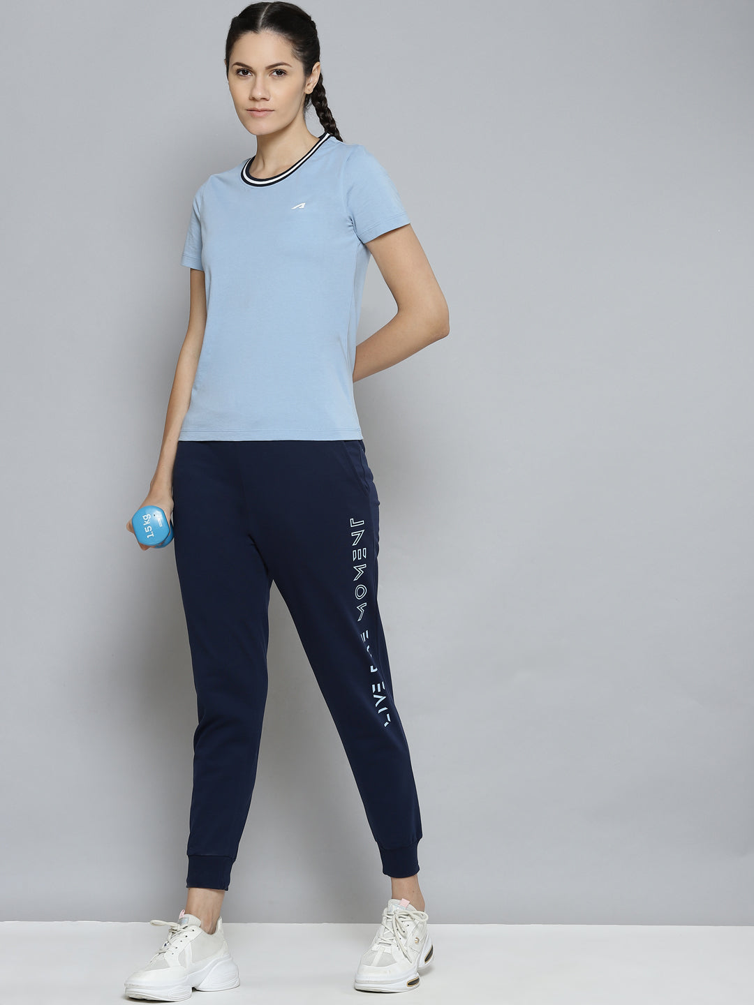 Alcis Women Blue Slim Fit Running T-shirt