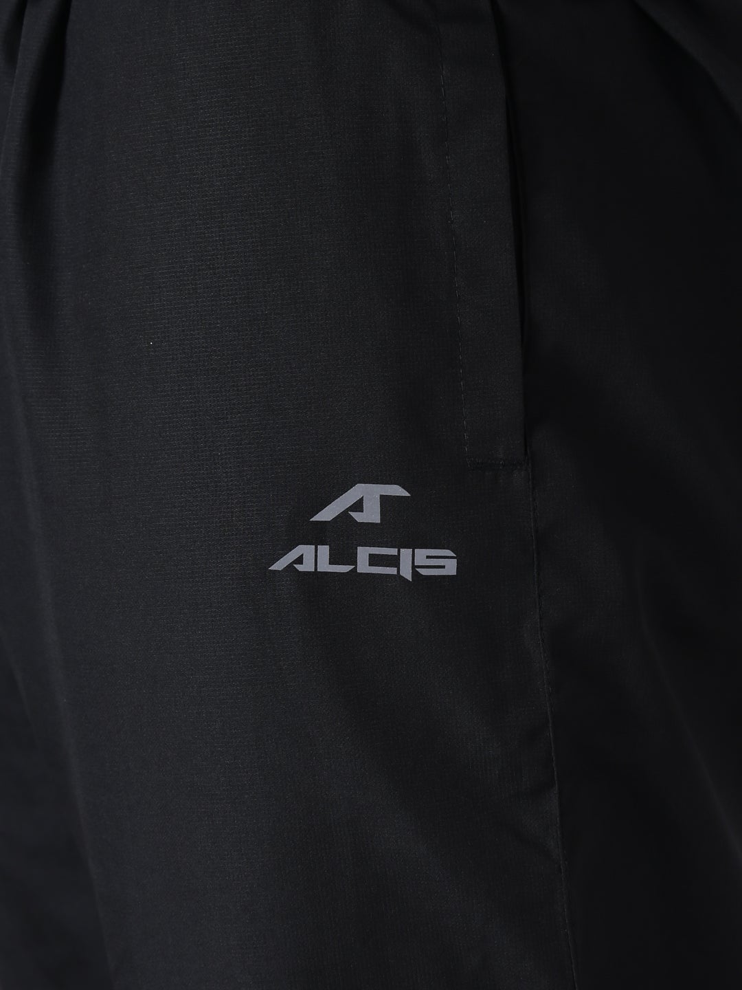 Alcis Men Solid Black Track Suit