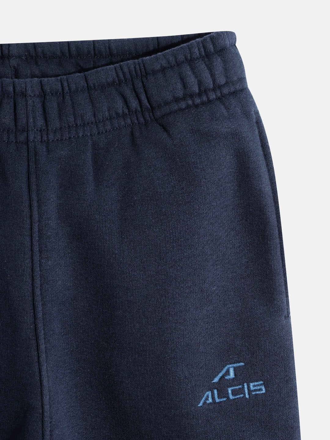 ALCIS Boys Navy Blue Solid With Brand Logo Embroidered Track Pants