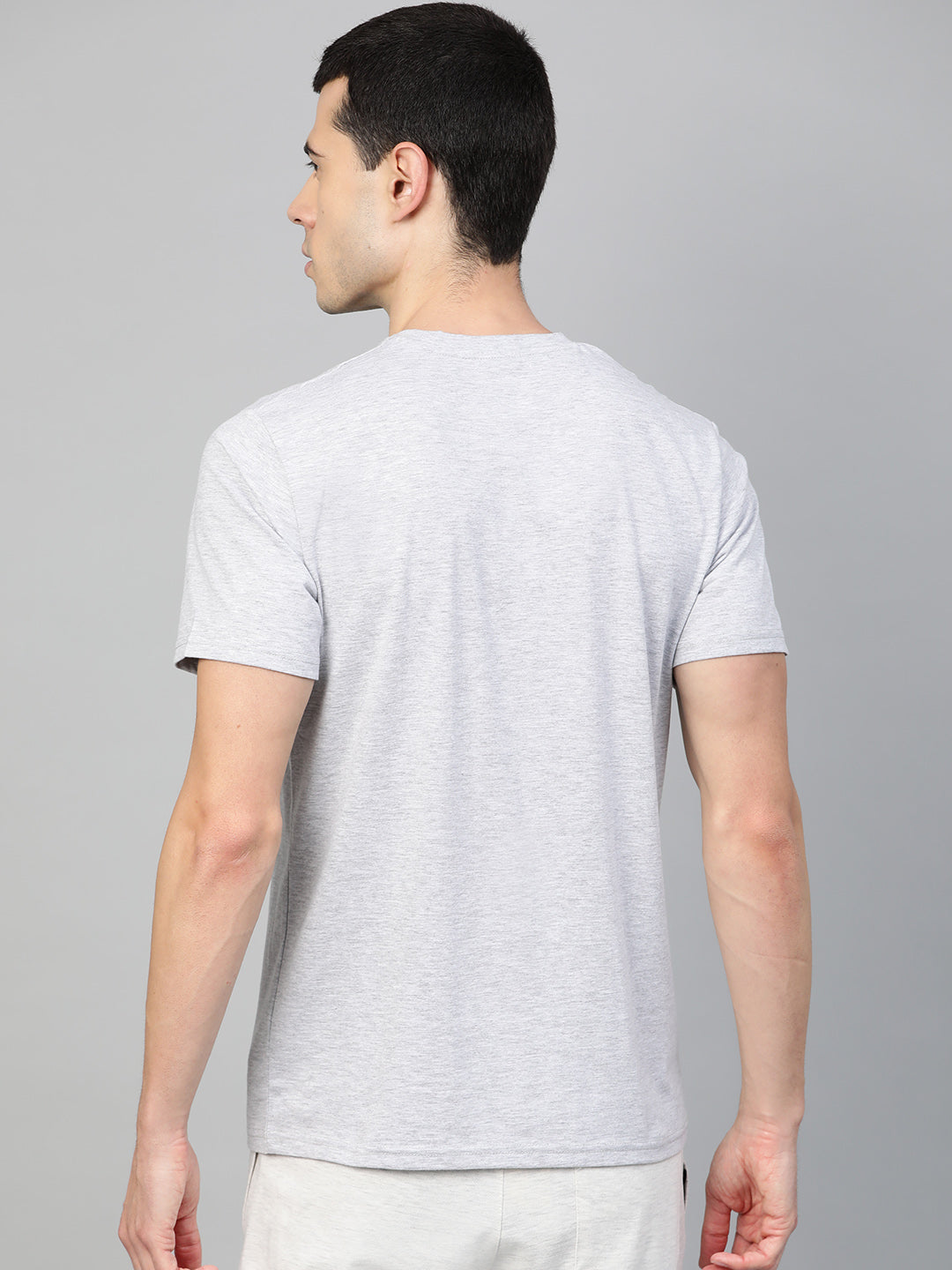 ALCIS Men Printed Grey Tee T-Shirt
