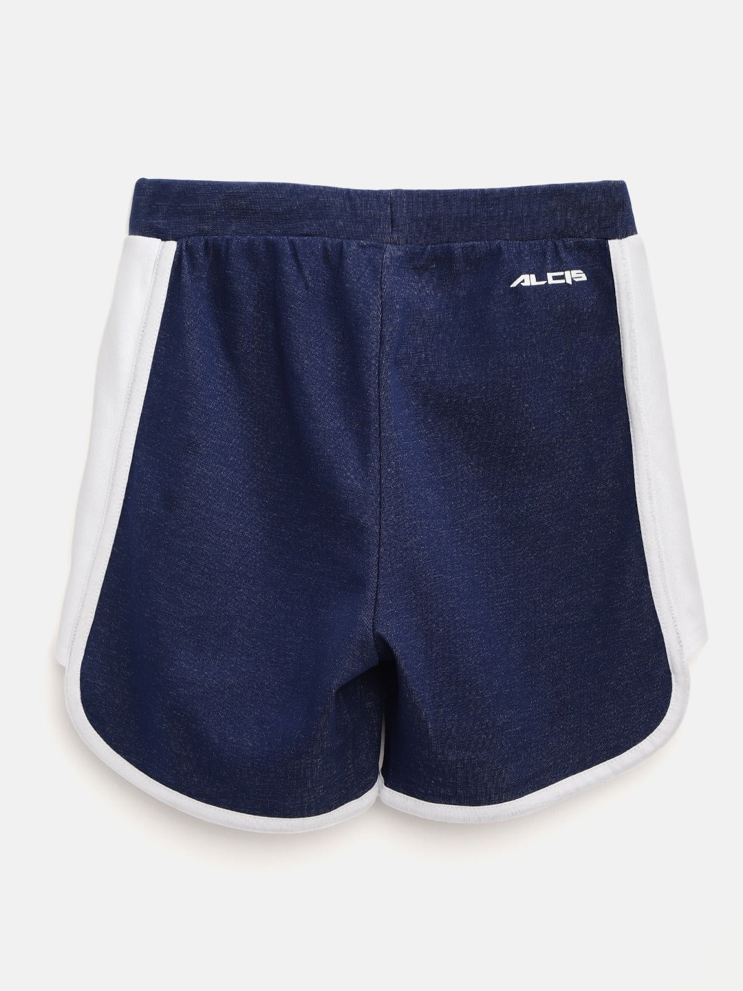 Alcis Girls Navy Blue Printed Detail Regular Fit Running Shorts