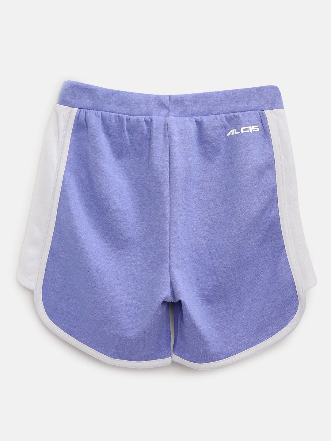 Alcis Girls Purple  White Printed Detail Regular Fit Running Shorts