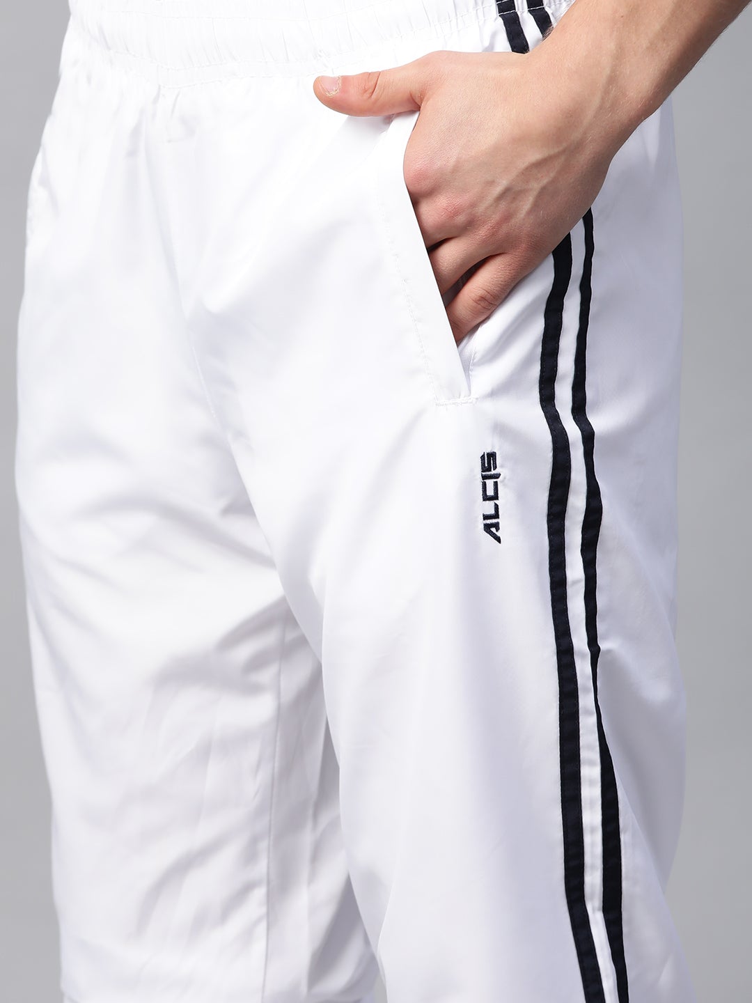Alcis Men Solid White Track Suit