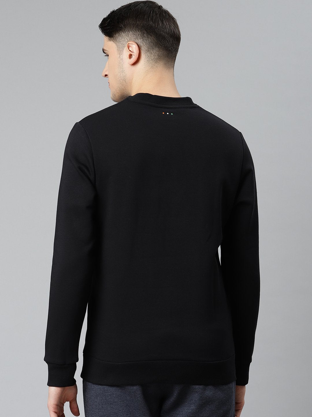 Alcis Men Black Brand Logo Pullover Sweatshirt