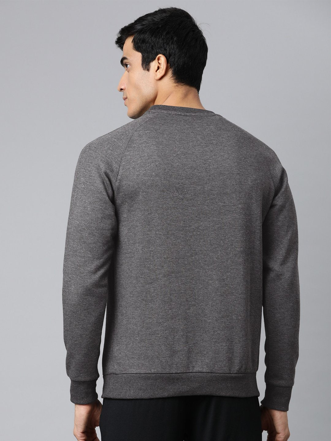 Alcis Men Grey Solid Sweatshirt