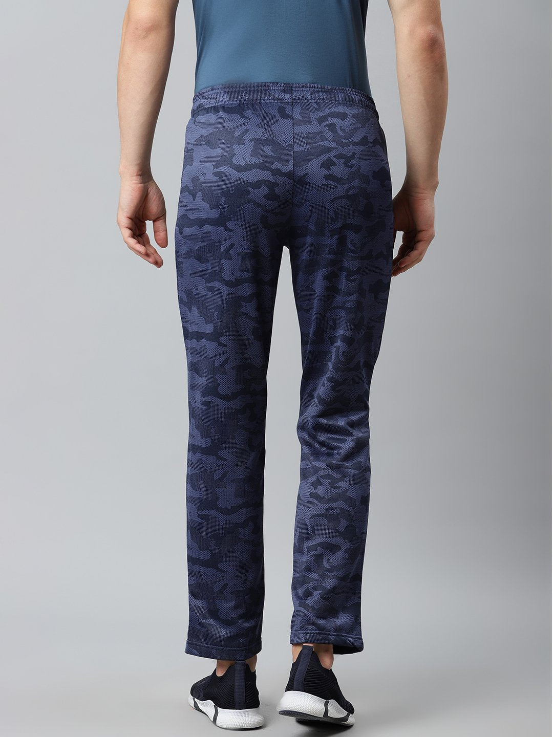 Alcis Men Navy Blue Printed Solid Track Pants
