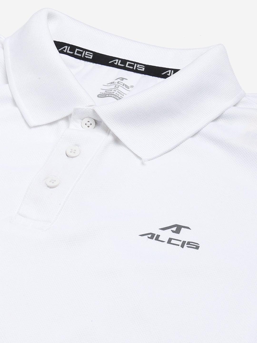 Alcis Men Solid White Polo