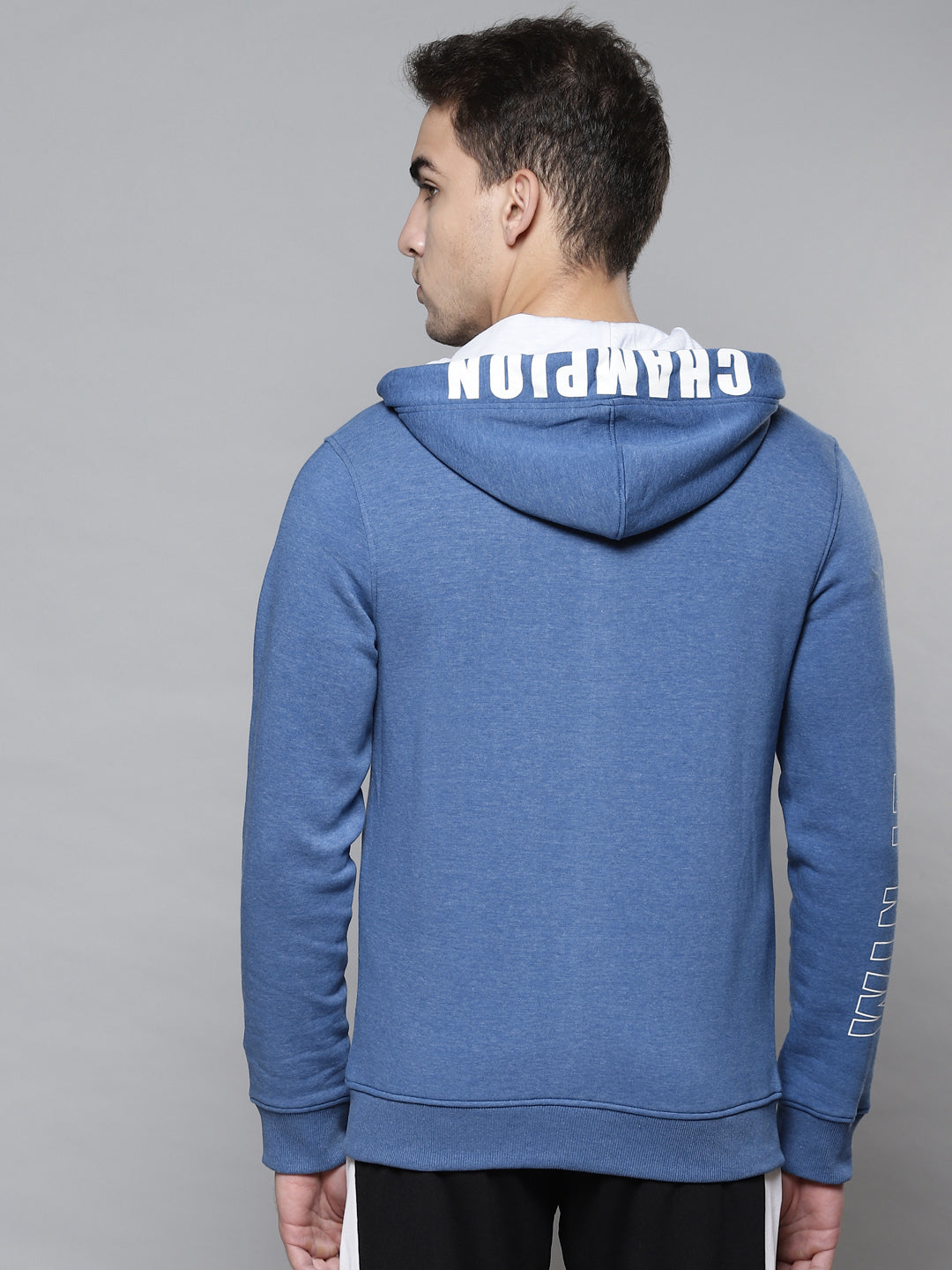 Alcis Men Blue Typography Cotton Sporty Jacket