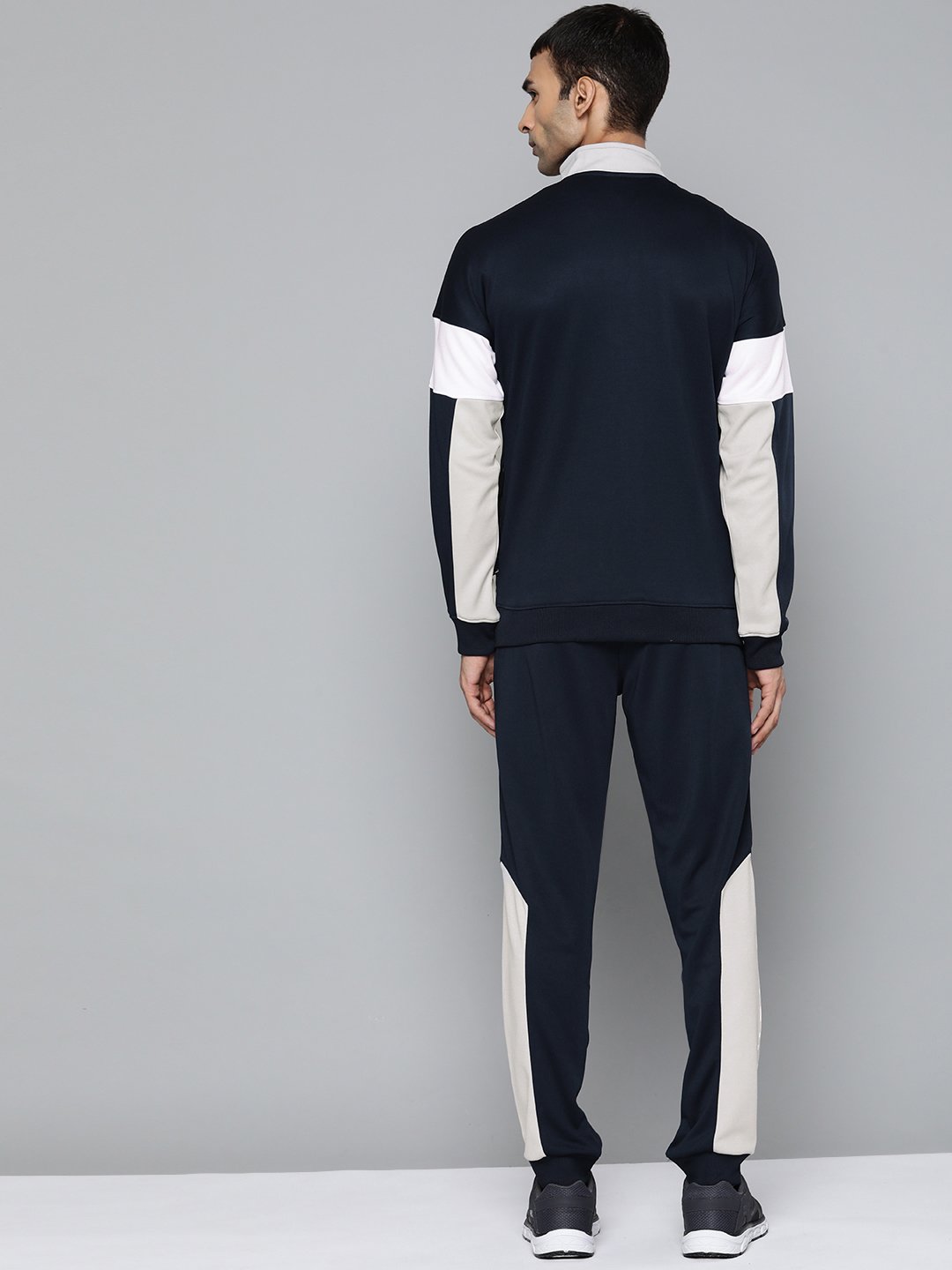 Alcis Men Typography Navy Blue Tracksuits