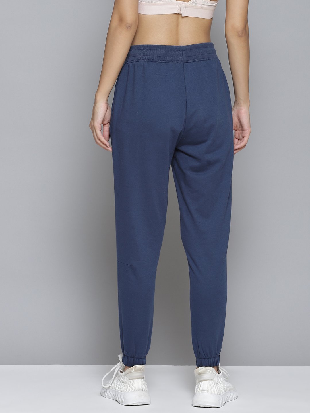 Alcis Women Blue Printed Slim-Fit Joggers