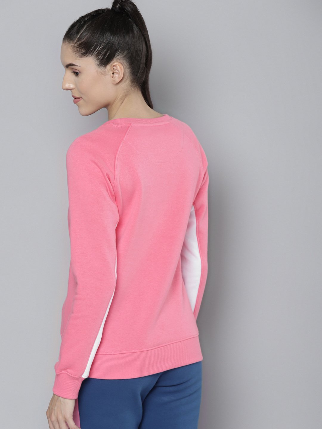 Alcis Women Solid Pink Sweatshirts