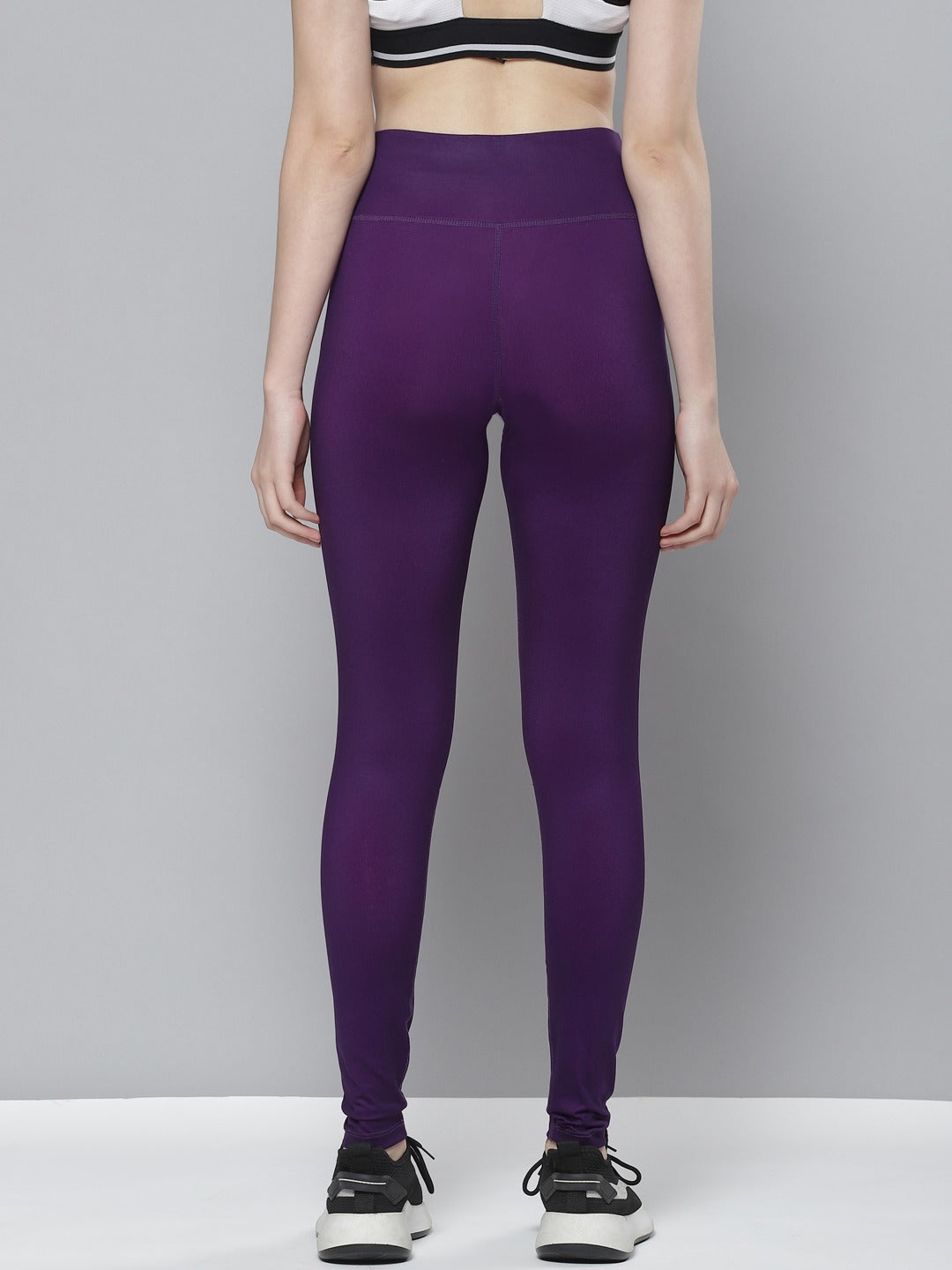 Alcis Women Purple Solid Tights