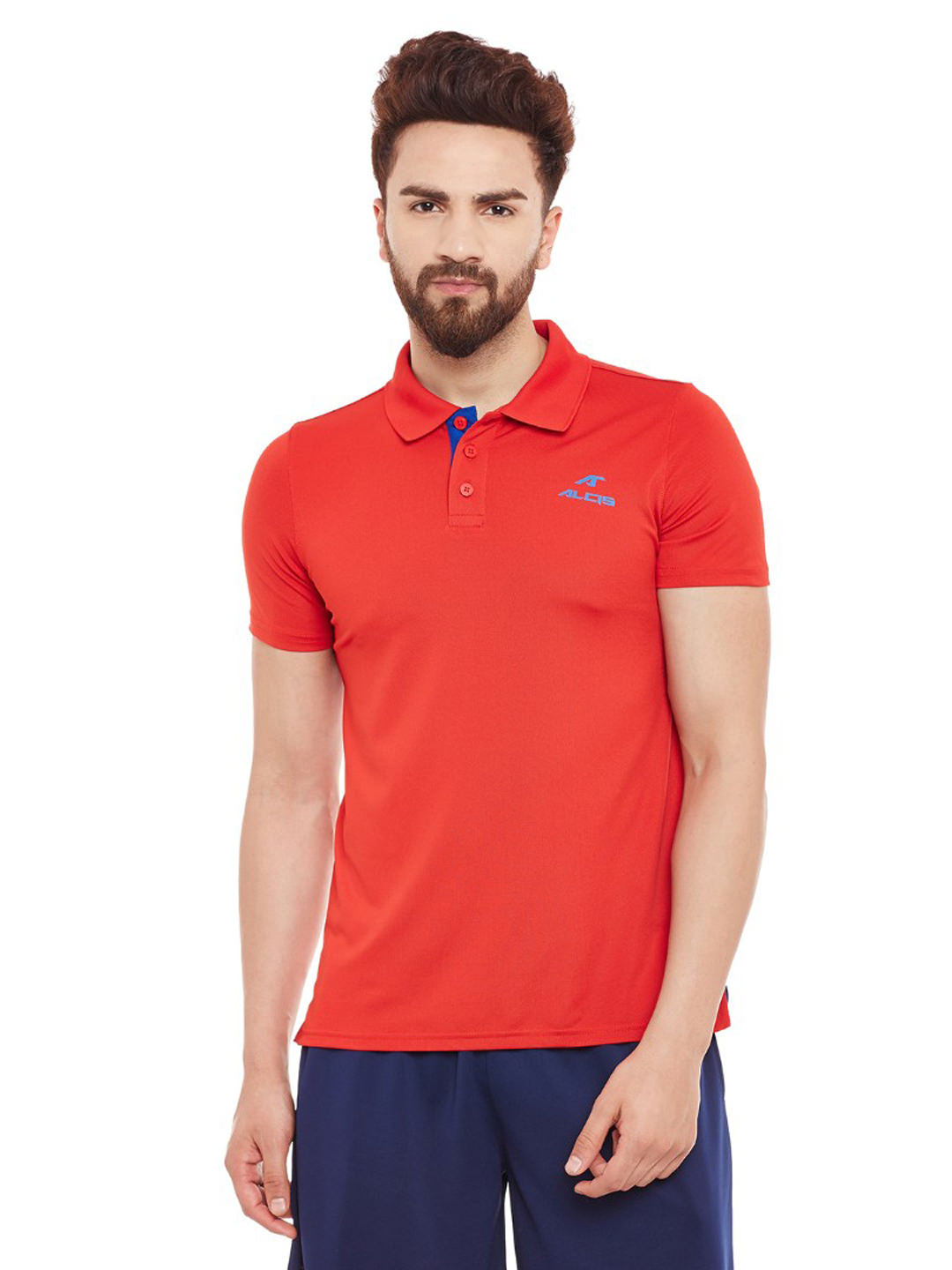 Alcis Men Solid Red Tshirts AKCOMPO0020013-S