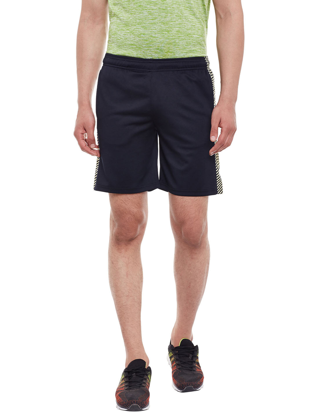 Men Solid Olive Green Shorts AKCOMSO0080030-S