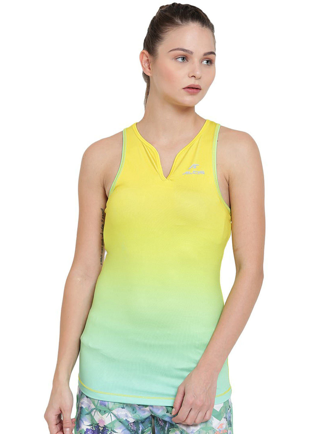 Alcis Gradition Yellow Tank Top AKRUWTO002-S