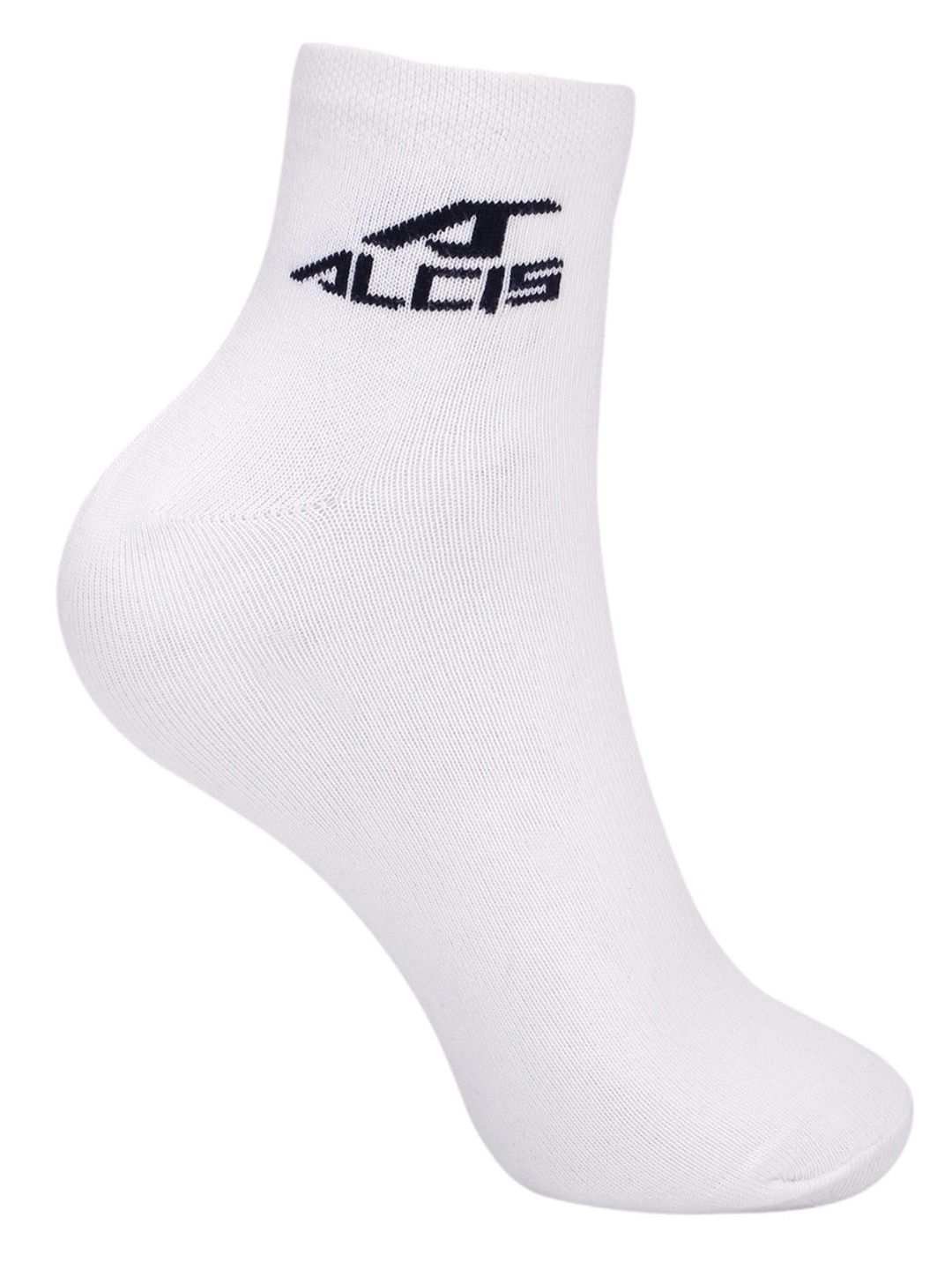 Alcis Men White Ankle Length Socks-Pack of 1-Free Size-White ALD1PCK01WHT-Free Size