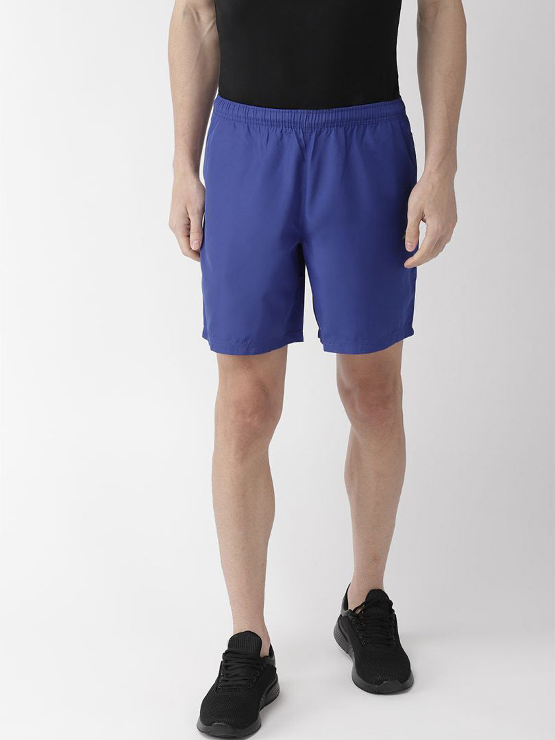 Alcis Men Blue Solid Slim Fit Sports Shorts ALDUBSH0402-S