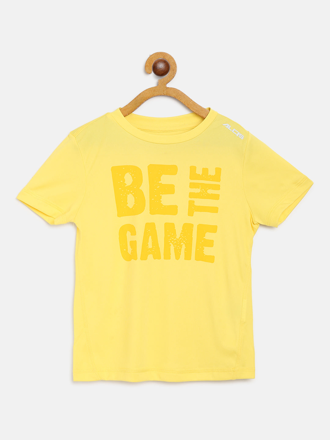 Alcis Boys Yellow Printed Round Neck Running T-shirt BTE6072-4Y