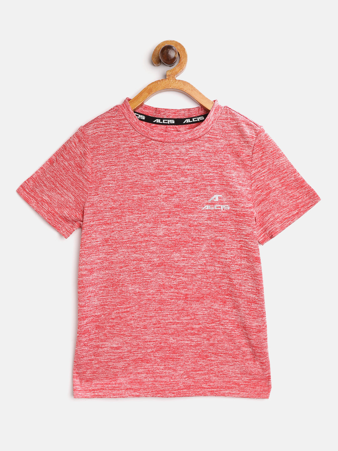Alcis Boys Red Solid Round Neck T-shirt BTE8053-4Y