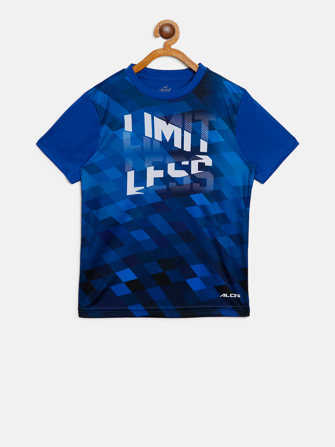 Alcis Boys Blue Printed Round Neck T-shirt BTE8442-4Y