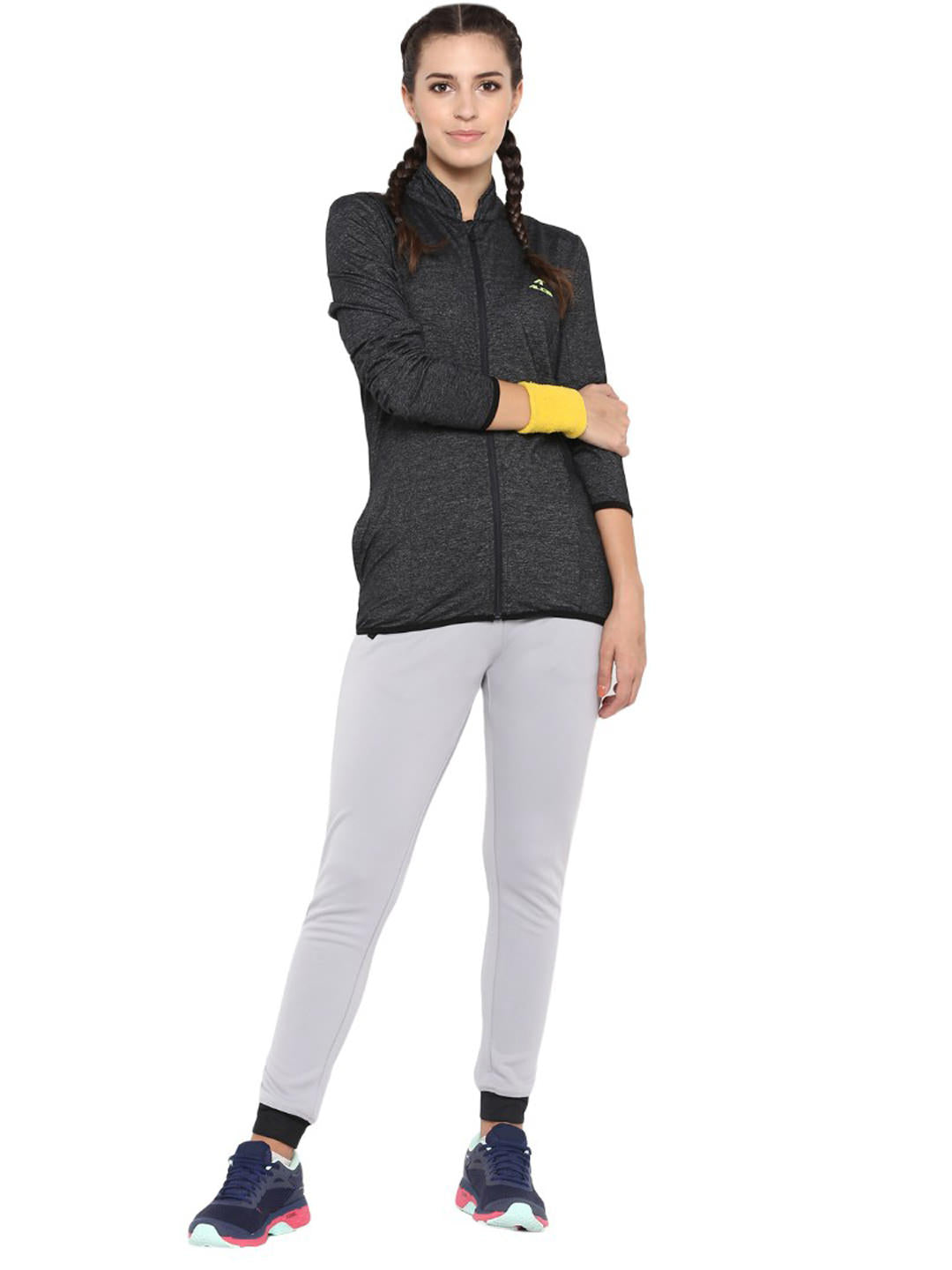 Alcis Women Charcoal Solid Jackets
