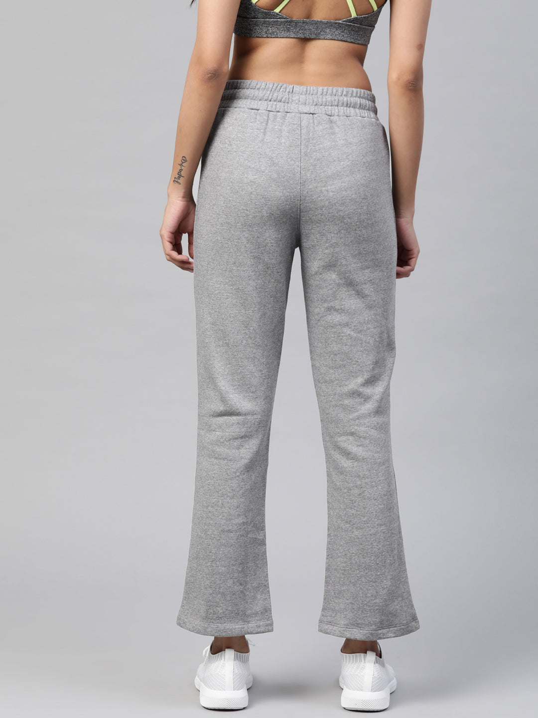 Alcis Women Grey Melange Solid Track Pants
