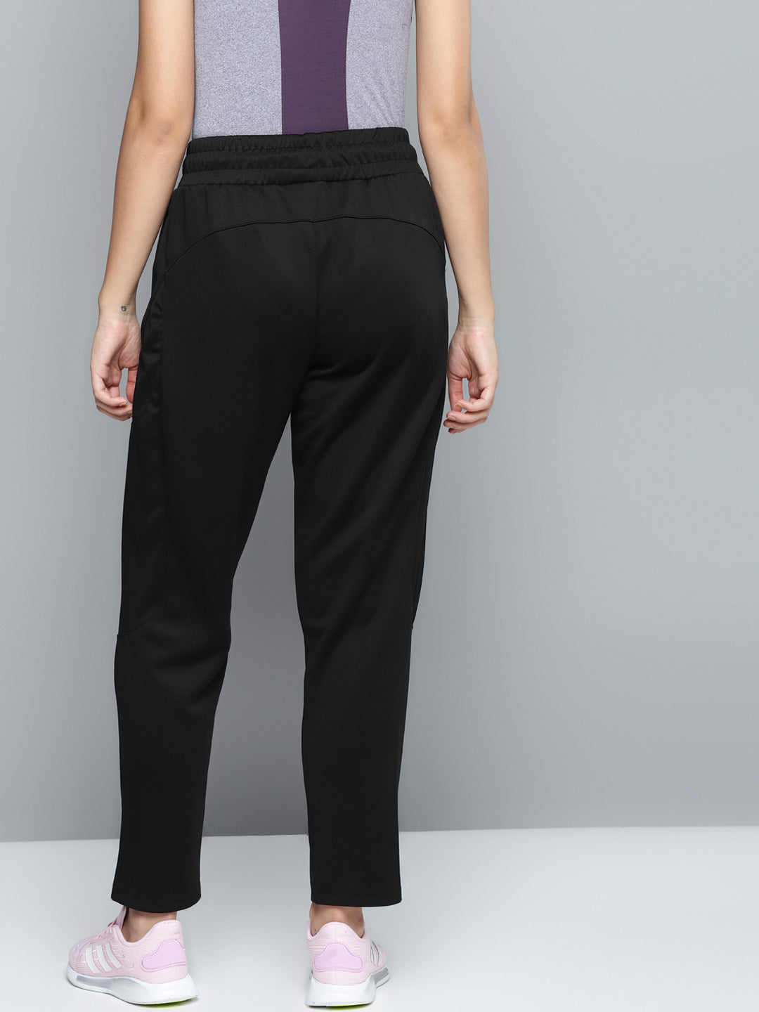 Alcis Women Black Solid Slim Fit Track Pants
