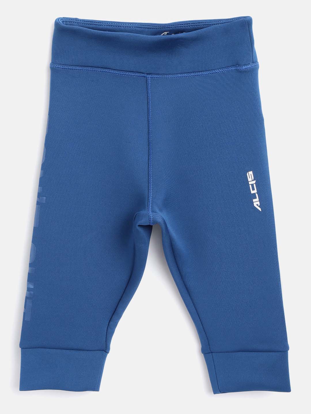 Alcis Girls Blue Solid 3/4th Length Training Joggers
