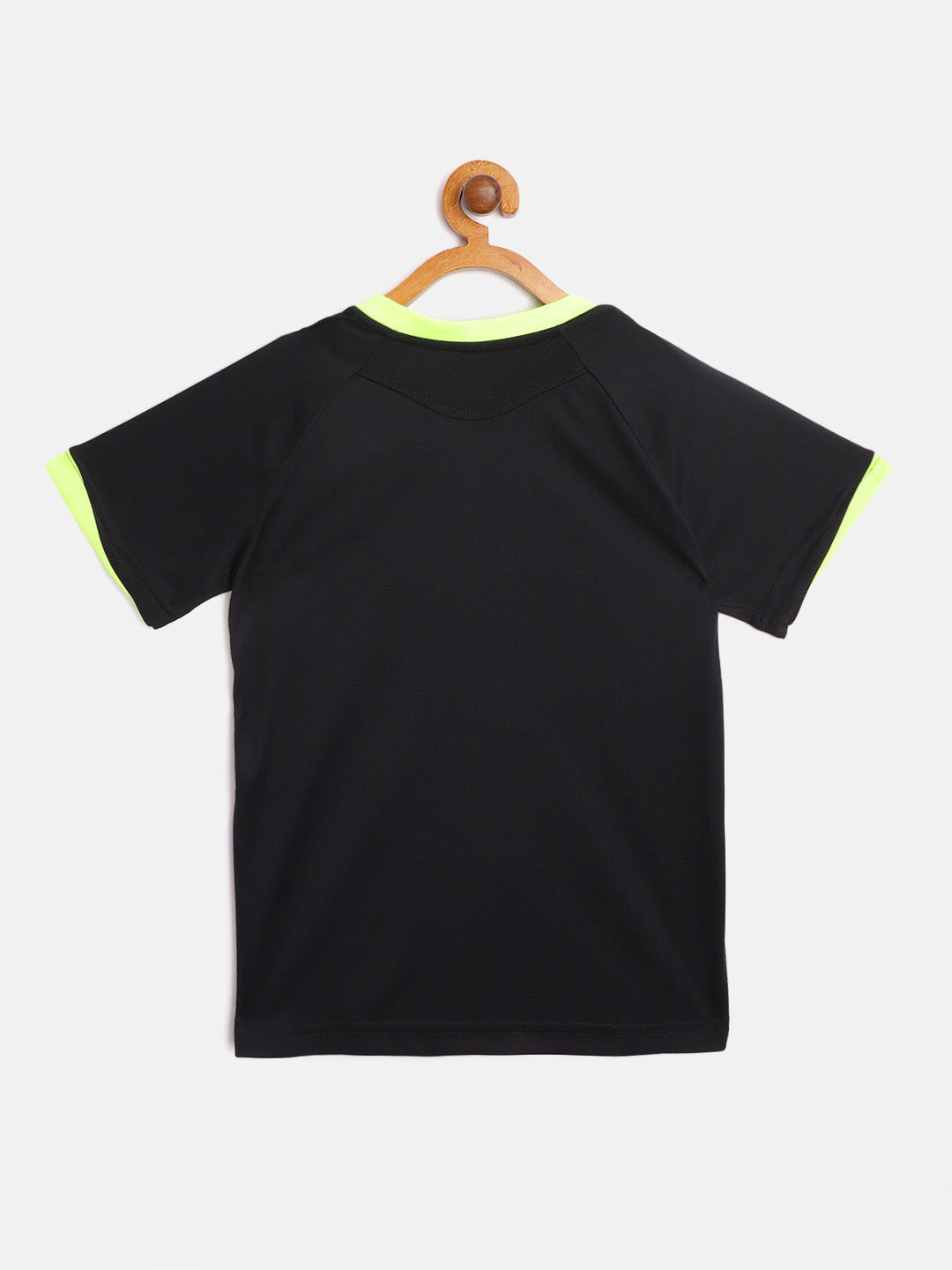 Alcis Boys Black  White Striped Round Neck Antimicrobial Sustainable T-shirt