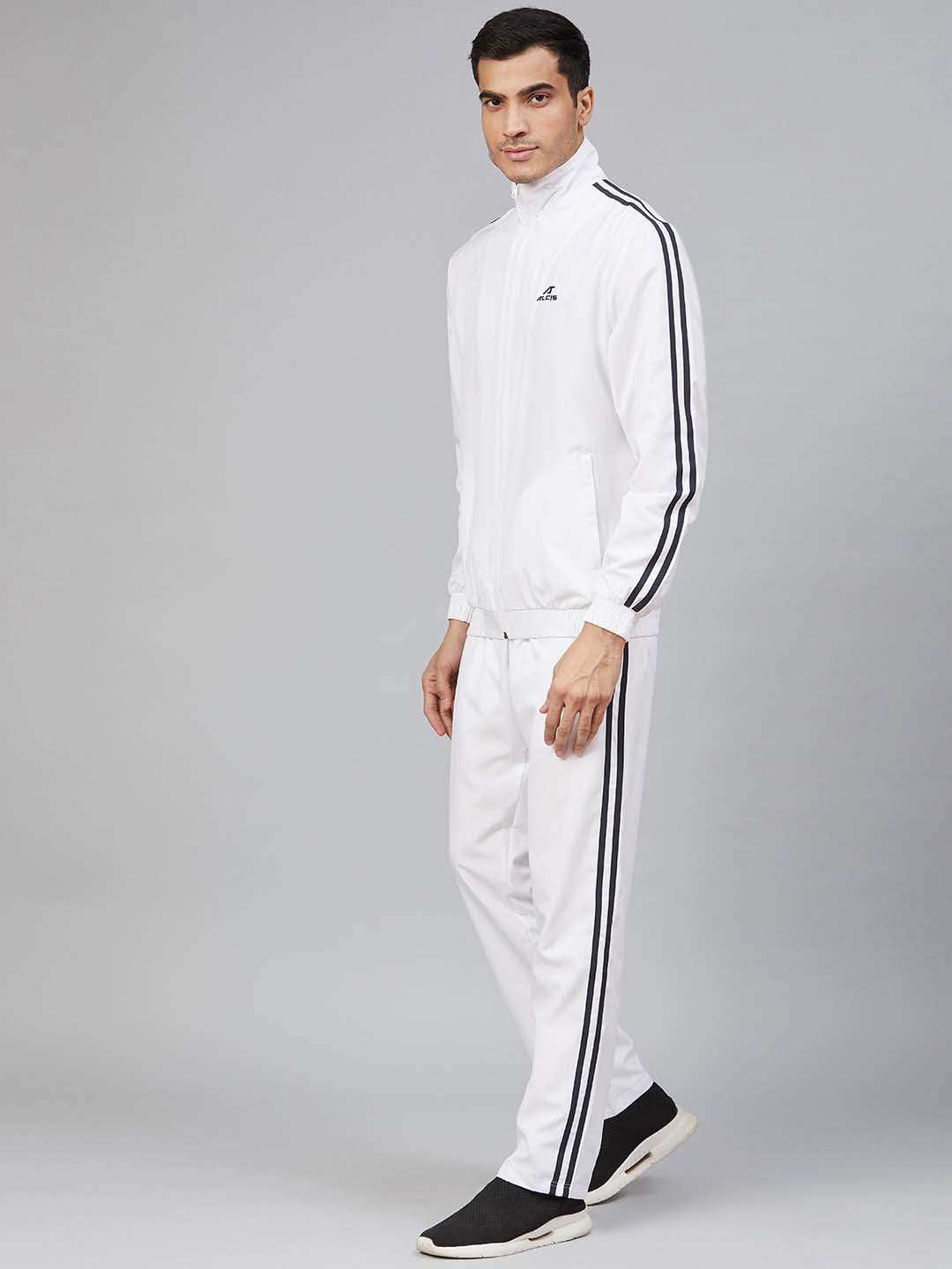 Alcis Men Printed White Track Suit