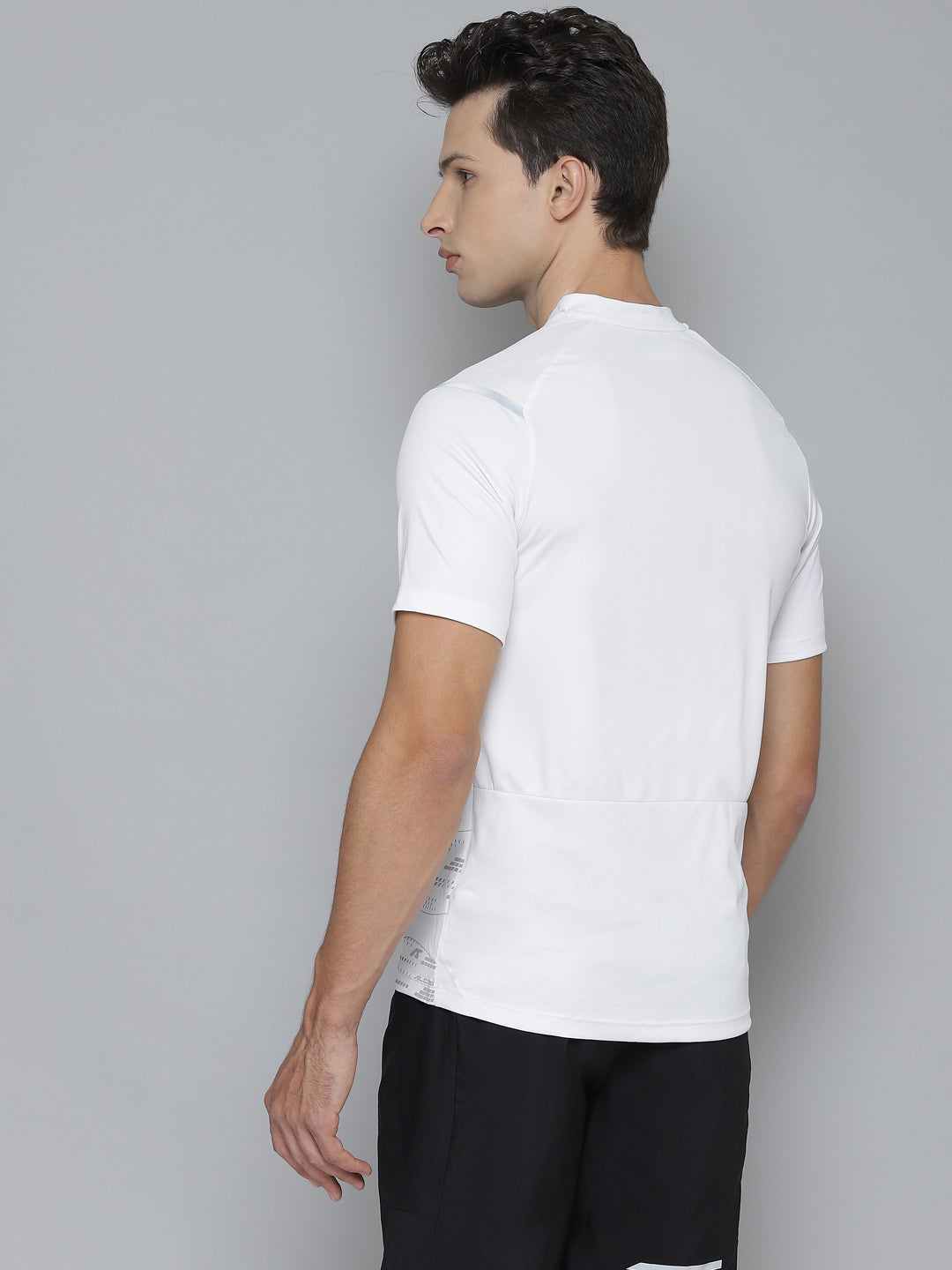 Alcis Men Self Design White Tshirts