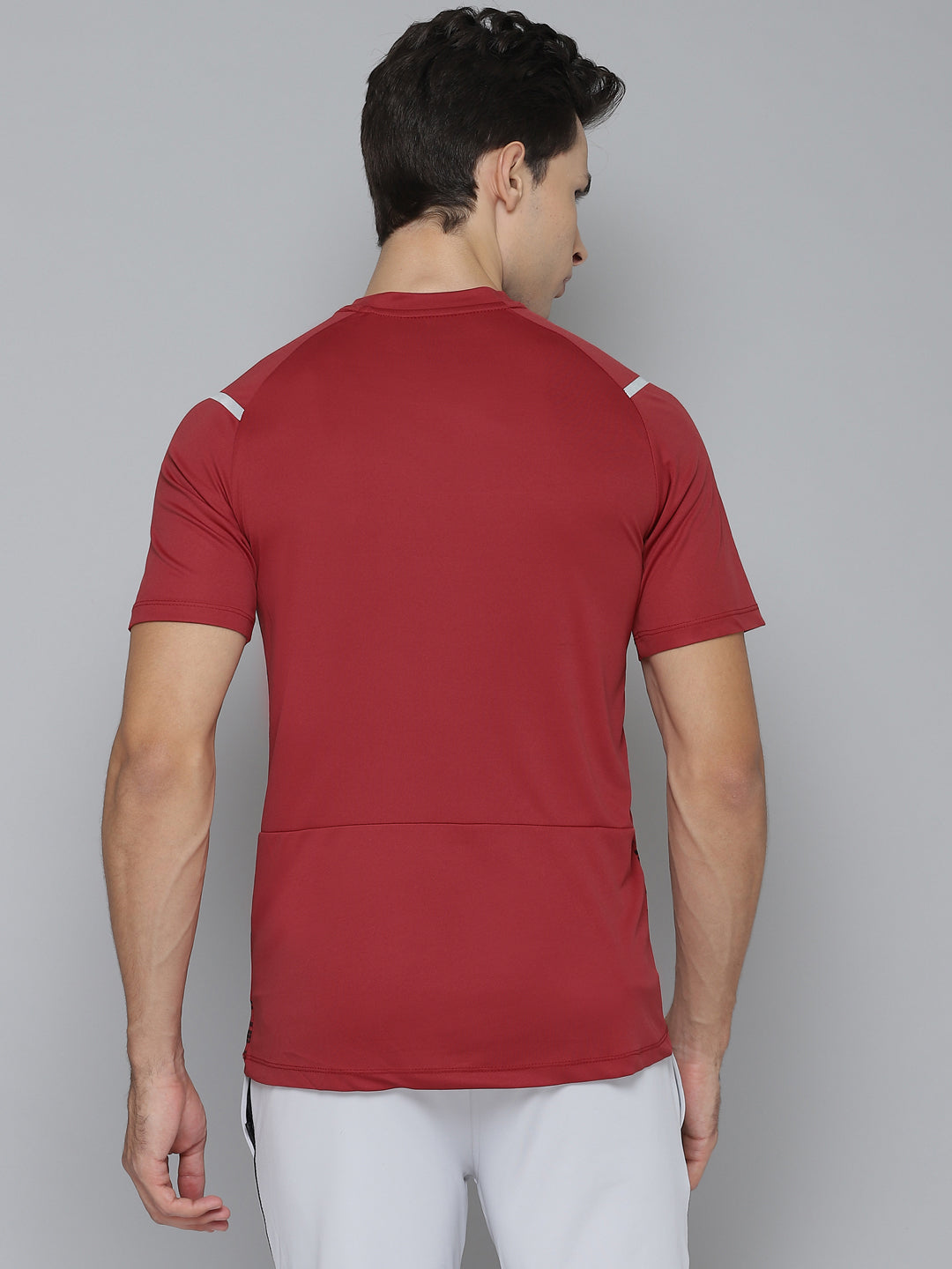 Alcis Men Self Design Red Tshirts