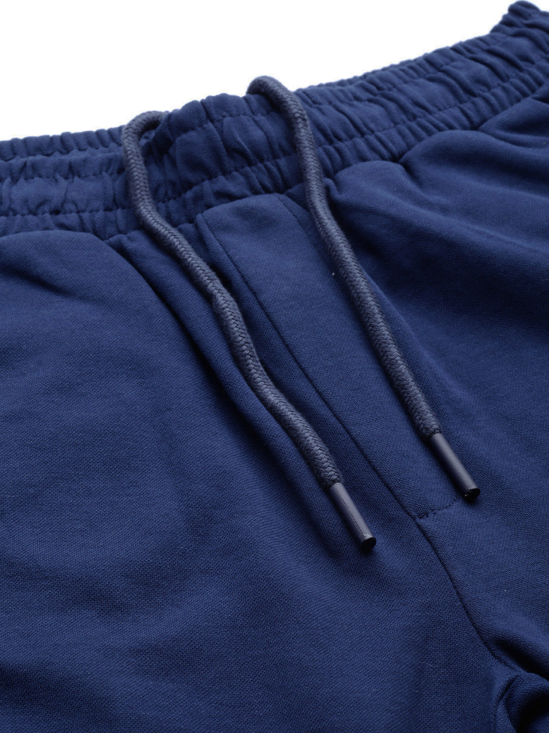 Alcis Men Navy Blue Solid Joggers with Side Striped Detail